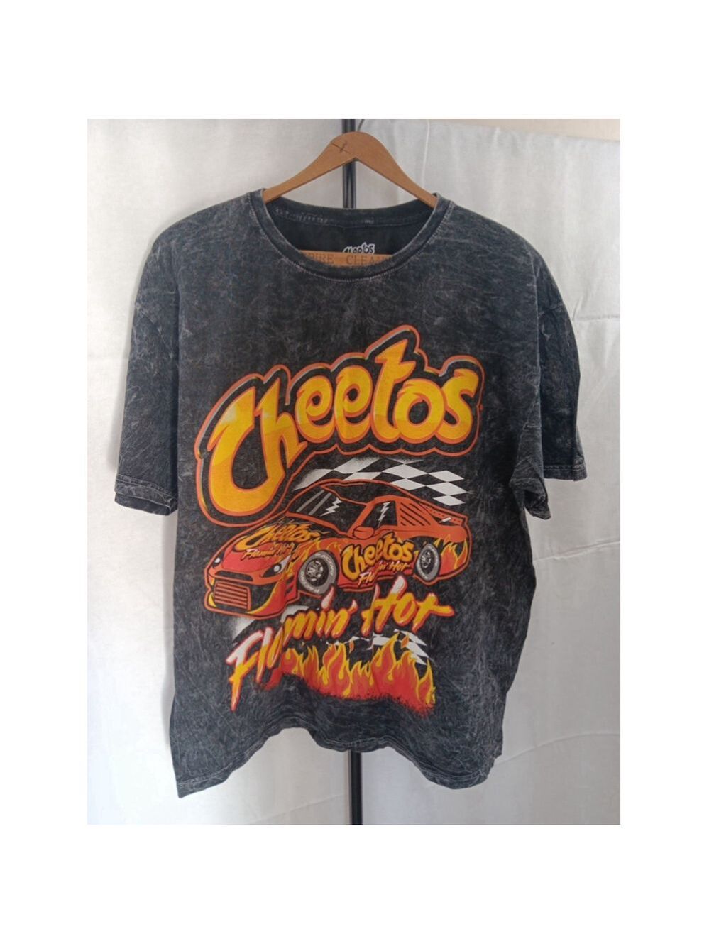 Rare Large Cheetos Racing Shirt Adult Black Flamin Hot Short Sleeve Tee Pepsi